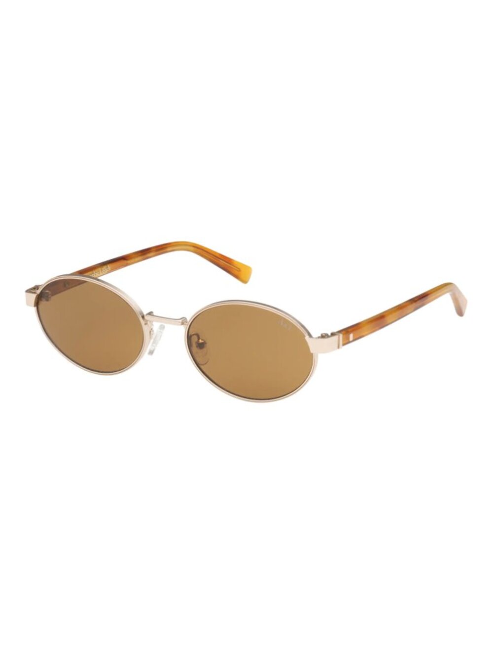 Aberombie & Fitch 51mm Oval Sunglasses Gold Amber Brown NWT - Picture 4 of 12